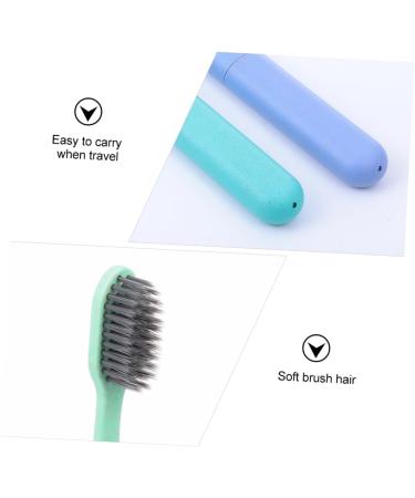 Minkissy 6-Pack Travel Toothbrush Set | Portable Case & Ultra Soft Brushes - Perfect for Adults Durable PP Material - Buy Online on GoSupps.com