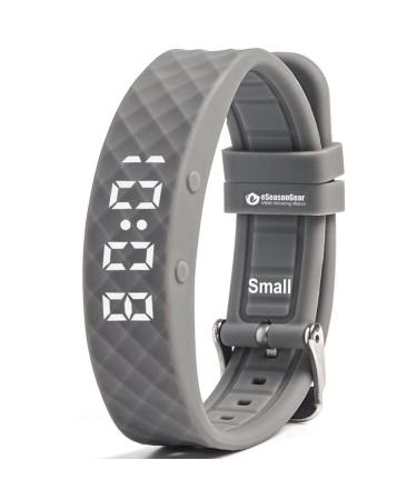 eSeasonGear VB80 8 Alarm Vibrating Watch Silent Vibration Shake Wake ADHD Medication Reminder Gray-Small Small 4.5-7.5"/11-19cm Large 6.5-8.5"/16-21cm
