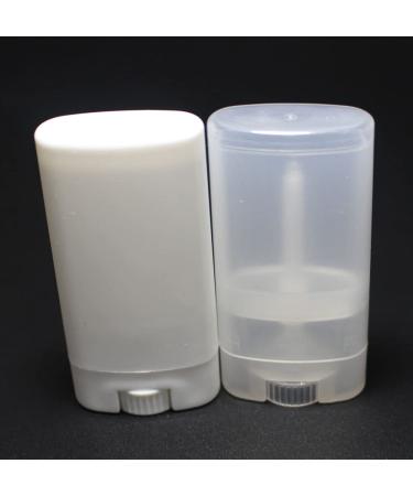 10 PCS 15g Clear Oval Lip Balm & Deodorant Containers - Travel Size Twist Up Hair Wax & Lipstick Tube Set - Buy Online on GoSupps.com