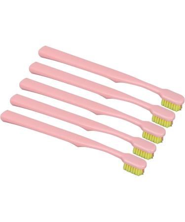 Verdant Touch Soft Toothbrush 5 Pack - Practical Interdental & Comfortable Pink Bathroom Brush for Optimal Oral Care - Buy Online on GoSupps.com
