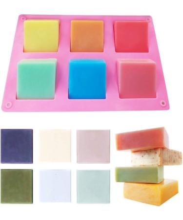 TDHDIKE 3 Pack Silicone Soap Molds - 6 Cavities Baking Mold for DIY Handmade Soap, Muffins, Brownies, and More (Blue, Pink, Green) - Buy Online on GoSupps.com