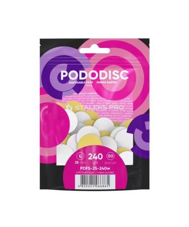 Staleks Pododisc Pro L 240 Grit Nail File (50 pc) White Emery/Crystal NAIL_FILE