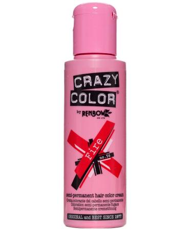 Renbow Crazy Color 2 Pack Semi-Permanent Hair Color Fire 100ml