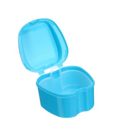 Coheali prosthetic toothbrush prosthesis box pink denture box - denture bathtewetui storage box for false teeth with hanging dental compression container dental (light blue) box for prostheses