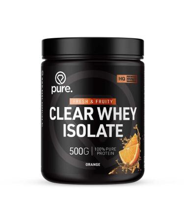 Pure Clear Whey Isolate Protein Lemonade Clear Whey Protein Refreshing Protein powder Orange 20 servings 500g