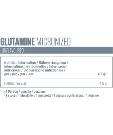 Dymatize Glutamine Micronized Unflavoured Powder 400g - Pure Amino Acid Supplement for Muscle Recovery - Buy Now - Buy Online on GoSupps.com