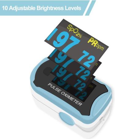 Easy Home Fingertip Pulse Oximeter - SpO2 Blood Oxygen Saturation & Heart Rate Monitor - Buy Online on GoSupps.com