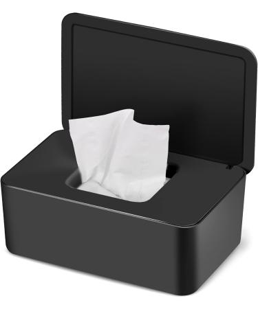 BEAUGIREW 2 Pack Baby Wet Wipes Dispenser Wipes Dispenser Holder Storage Box with Seal Lid Keeping Wipes Fresh for Bedroom Home Office Toilet Black and White (Black and White) - Buy Online on GoSupps.com