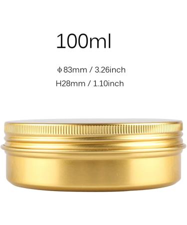 Zeoabsy 10 Pieces 100ml Gold Aluminum Empty Jars - Ideal for Storage & DIY Projects - Fast International Shipping - Buy Online on GoSupps.com
