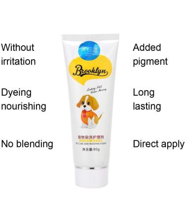 Pet Hair Dye Color Tool Pet Hair Dye Cream No Irritation Harmless Pet Hair Dye Long Lasting for make Soften Glossy Hair(Sapphire blue) - Buy Online on GoSupps.com