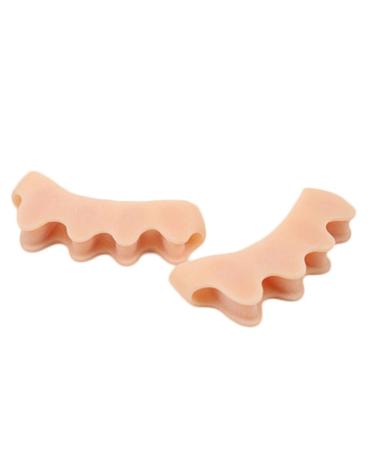 1 Pair Silicone Foot Care Gel Bunion Protector Toe Separators Straightener Spreader Correctors Hallux Valgus Correction Nude