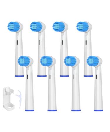 Electric Toothbrush Replacement Heads 8 Pack Compatible with Oral B Braun Electric Toothbrush Replacement Heads Adult Sensitive Types Clean Electric Toothbrush Head