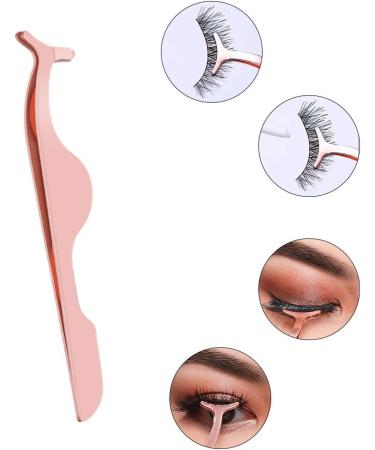 Meetory Eyelashes Accessories Tools - Eyelash Curler, Fake Eyelashes Applicator, and Scissors in Rose Golden - Buy Online on GoSupps.com