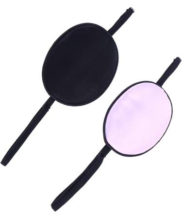 ULTNICE 2 Pieces Elastic Silk Eye Patch for Lazy Eye & Amblyopia - Black & Purple | International Shipping Available - Buy Online on GoSupps.com