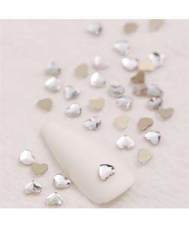 Heart Nail Rhinestones 90 Pcs Acrylic Flatback 3mm Heart Nail Charms Nail Art Rhinestones Gems 3D Nail Art Decorations for DIY Crafts Jewelry Making (Clear) - Buy Online on GoSupps.com