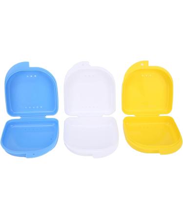 Prohese Dinner Dentures Box | 3-Piece Orthodontic Retainer Etui | Crescent Sparkling Storage Container for Outdoor & Home Use - Buy Online on GoSupps.com