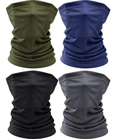 4 Pieces Neck Gaiter Face Scarf Mask Dust Sun Protection Thin Breathable Neck Gaiter Windproof()