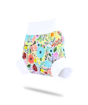 Petit Lulu XXL Waterproof Pull-Up Overpants | Reusable & Washable Slip Pants for Fleet Diapers | Made in EU | Eco-Friendly Floral Design - Buy Online on GoSupps.com