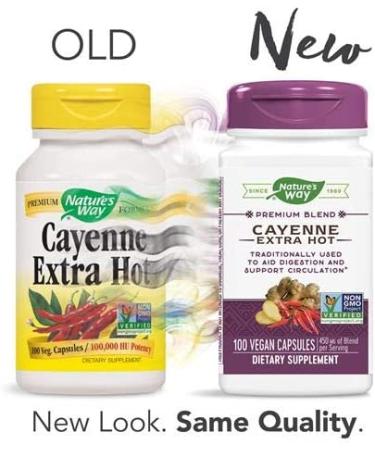 Nature's Way Extra Hot Cayenne 100 Capsules - Pack of 2 | Boost Metabolism & Wellness - Buy Online on GoSupps.com
