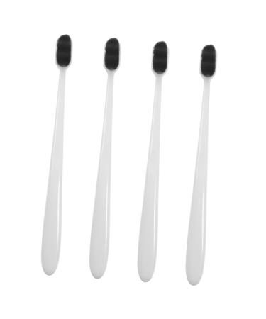 Magiclulu 4 pieces of soft toothbrush household toothbrush aesthetic toothbrush camping toothbrushes with soft bristle little toothbrush children's toothbrush toothbrush with 1 piece (1 Pack) white