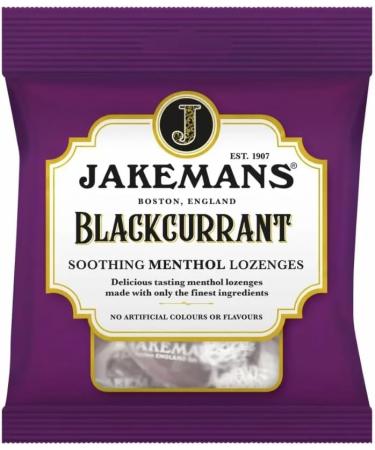 Jakemans Blackcurrant Throat and Soothing Menthol Sweets - Pack of 4X 73g | Refreshing Blend | Premium Ingredients | Free from Artificial Colour or Flavour | Includes Jaspem Greeting Card - Buy Online on GoSupps.com