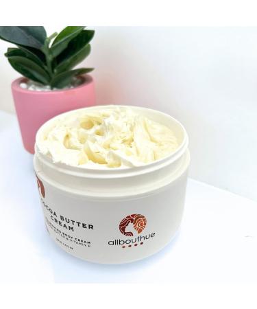 AllBoutHue Cocoa Butter & Vitamin E Body Cream - Healing Moisturizing Non-Greasy Lotion for Dry & Sensitive Skin 8oz - International Shipping Available - Buy Online on GoSupps.com
