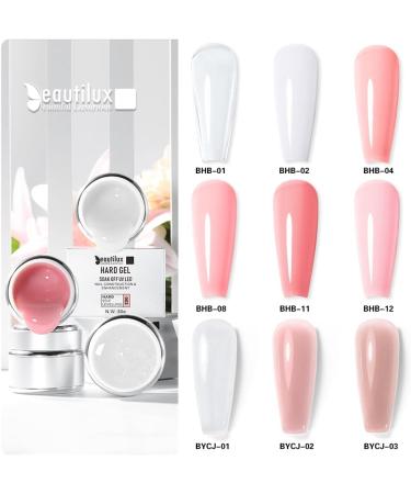 Beautilux Rose Builder Nails Gel 50g Soak Off Non-leveling French Extension Gel French Jelly Gel Extension for Nail Art BYCJ50-03 Rose - Buy Online on GoSupps.com