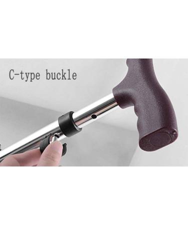 Adjustable Crutches Folding Cane Seat Height Adjustable Non-Slip Duty Portable Fishing Rest Stool withLight for Elder Parents Gift Family Bathing in Sunlight - Buy Online on GoSupps.com