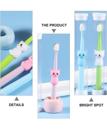 Healifty 3pcs Cartoon Cat Kids Toothbrushes - Soft Bristles for Toddlers and Children - Buy Online on GoSupps.com