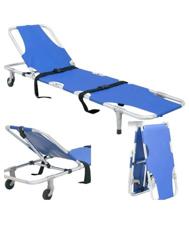 Portable Emergency Stretcher Thicken Aluminium Foldable Stretcher for Patient Transport Two Fold Emergency Stretcher