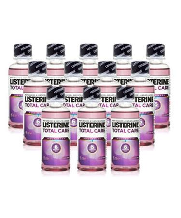 12X LISTERINE TOTAL CARE MOUTHWASH CLEAN MINT 6 BENEFITS IN 1 95ML TRAVEL SIZE 95 ml (Pack of 1)