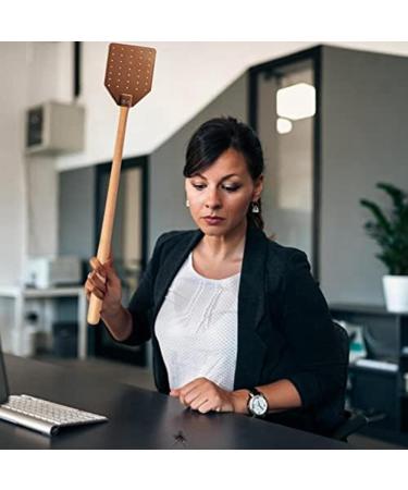 Lizusidtsy PU Leather Fly Swatter Heavy Duty Manual Fly Swatter with Wood Handle Leather Fly Swatter for Indoor and Outdoor Reusable - Buy Online on GoSupps.com