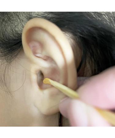 10-Pack Handmade Bamboo Ear Cleaner Set - Portable Earwax Removal Tool for Adults & Children | Doll Head Decoration, Goose Feather, 2 Styles - Buy Online on GoSupps.com