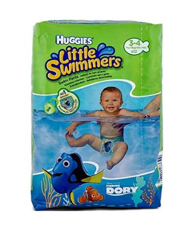 Huggies Little Swimmers Disposable Swim Pants, Small (15lb-34lb.), 12-Count Small (Pack of 12)