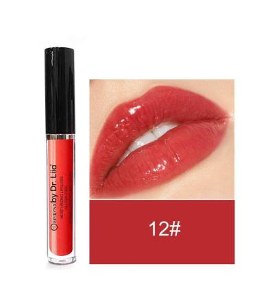 EPILYNX by Dr. Liia Vegan Moisturizing  Long Lasting Lip Gloss - Satin & Glitter - Allergen Free for Sensitive Skin - Apple Red