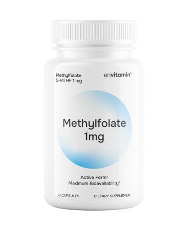 envitamin 5-MTHF - Methylfolate (Active B9 Folate) Supplement - 30 Capsules - 5-MTHF 1mg