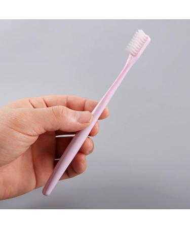 TEONEI Soft Travel Toothbrush - Long Handle Manual Toothbrush with Head Cover (Green/Pink) | Perfect for On-the-Go Oral Care - Buy Online on GoSupps.com