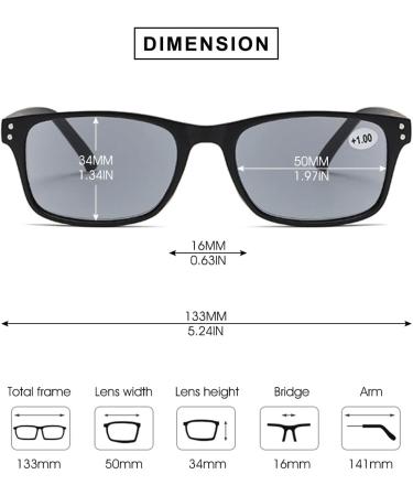 Vevesmundo Sun Reading Glasses - UV Protection Stylish Design 1.5x Magnification for Men & Women - Buy Online on GoSupps.com