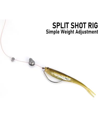 Dr.Fish 100 Pack Removable Split Shot Sinker Lead Weight Clips - #BB (1/80 oz) - Ideal for Bass Fishing in Freshwater - Buy Online on GoSupps.com
