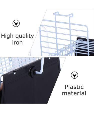 POPETPOP Metal Bird Carrier Travel Cage: Lightweight Birds Small Animals Carrier with Feeder and Rolling Stand for Parrots Conures Lovebird Cockatiel Parakeets Black - Buy Online on GoSupps.com