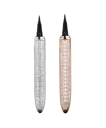 DRESSOOS 2pcs Diamond Eyeliner Diamond Kits Liquid Eye Liner Eye Grooming Pens Cosmetic Retouching Pen 1 count (Pack of 1) Assorted Color
