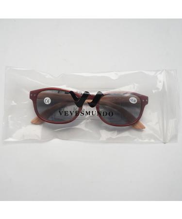 Vevesmundo Sun Reading Glasses with Blue Light Filter | Stylish Wooden Sunglasses for Men & Women | Visual Aid +1.0 to +4.0 Strength - Buy Online on GoSupps.com