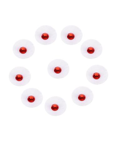10er box clear tooth nail decoration crystal gem street colored teeth jewelry kit with glue diamond gem kit for teeth bug tooth gems tooth gems kit with glue teeth c (red)