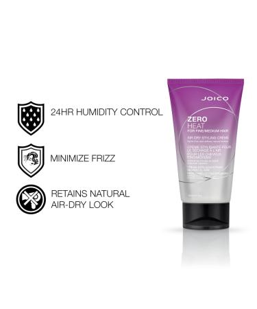 Joico Zero Heat Air Dry Styling Cr me for Fine to Medium Hair - 5oz | 24-Hour Humidity Control, Frizz Tamer, Texture Enhancer, and Shine Booster | Reduce Drying Time | Pack of 1 - Buy Online on GoSupps.com
