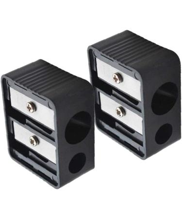 Dual-Pencil Sharpener Professional Cosmetic Sharpener Double Holes for Eyebrow Lip Liner Eye Pencil School Office Supplies Convenient - Buy Online on GoSupps.com