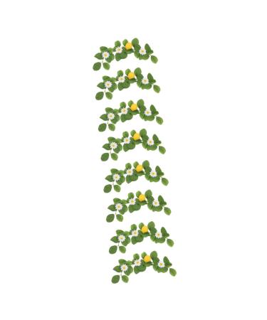 HOMSFOU 8 Pcs Simulation Lemon Pendant Lemon Decorations Lemons for Decoration Lemon Garland Dried Lemon Slices Fake Lemons Plant Garland Mantel Garland Plastic Fireplace Artificial