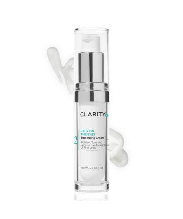 ClarityRx Easy On The Eyes Smoothing Eye Cream  Natural Plant-Based Anti-Aging Under-Eye Treatment with Hyaluronic Acid  Minimizes Dark Circles  Puffiness  Fine Lines & Wrinkles (0.5 oz)