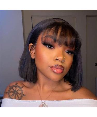 Queentas 10 Bob Wig for Women - 100% Human Hair Wig for Black Women | Best Quality & Comfortable Fit - Buy Online on GoSupps.com