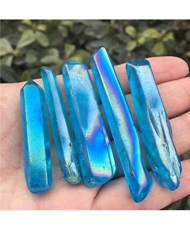 5 Pack Natural Crystal Point Rainbow Titanium Treated Quartz Rods Natural Quartz Crystal Minerals s - Buy Online on GoSupps.com