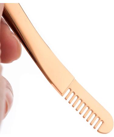 Clusters DIY Lash Applicator Lash Tweezers 2 in 1 Eyelash Applicator Tool Lash Tool with Comb DIY Eyelash Precise Applicator Lash Tweezer for False Eyelash (Rose Gold) - Buy Online on GoSupps.com
